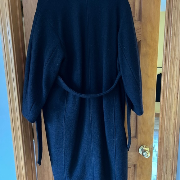 & Other Stories Navy Wool Wrap Coat NWOT Size 6 / 8 - Picture 3 of 4